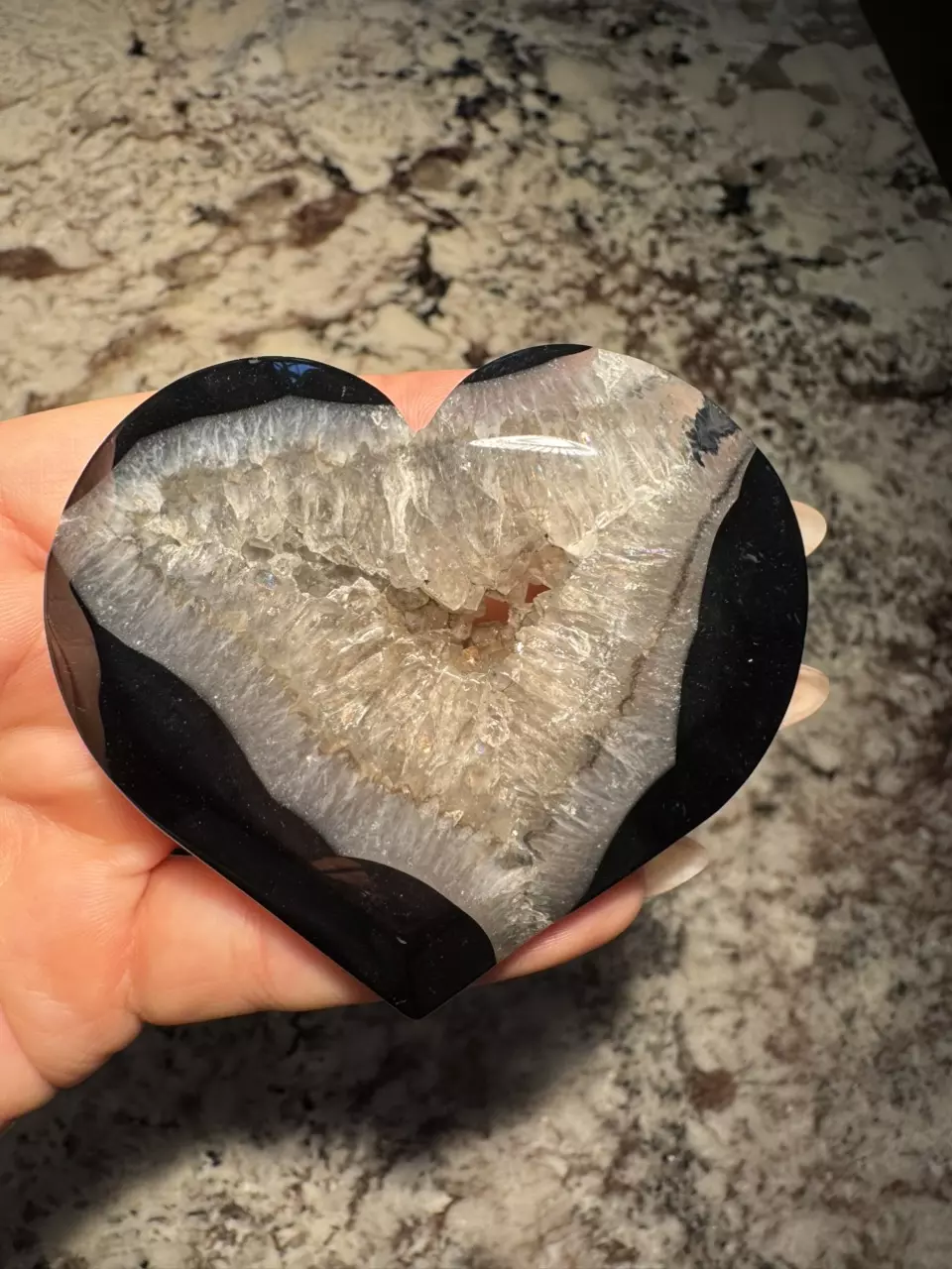 Black onyx druzy heart 0002 thumbnail