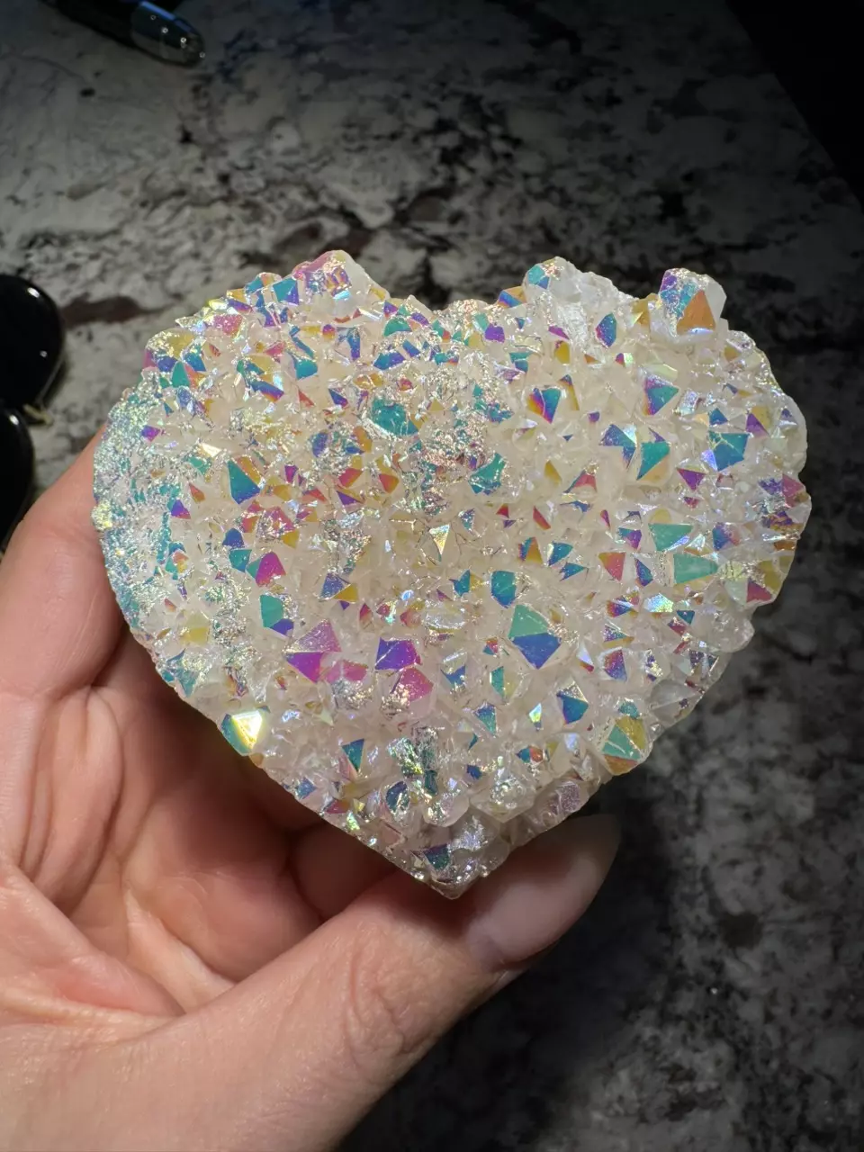 Angel aura quartz cluster heart 0001 thumbnail