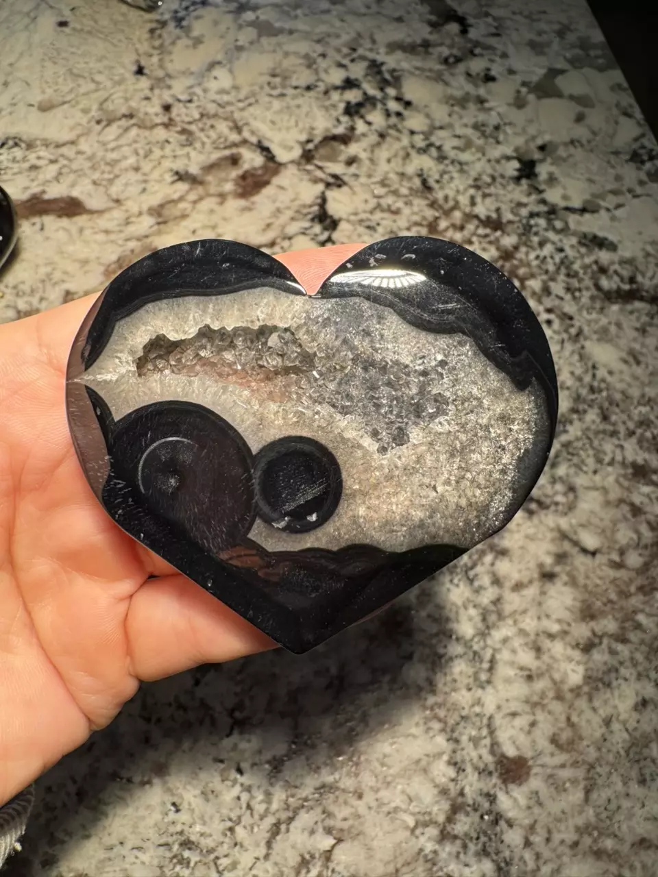 Black onyx druzy heart 0003 thumbnail