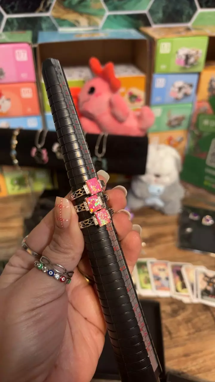 Pink opal ring size 8 thumbnail