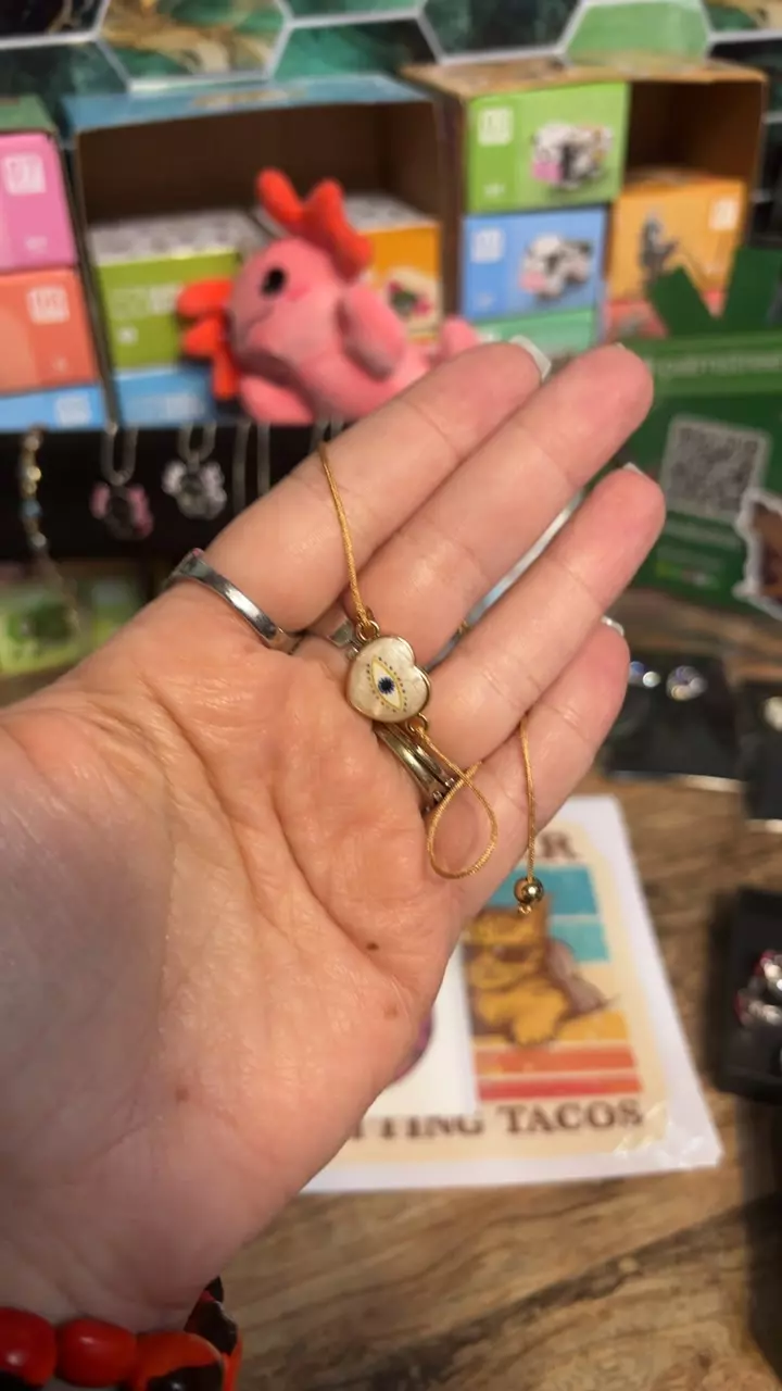 Evil eye heart bracelet thumbnail