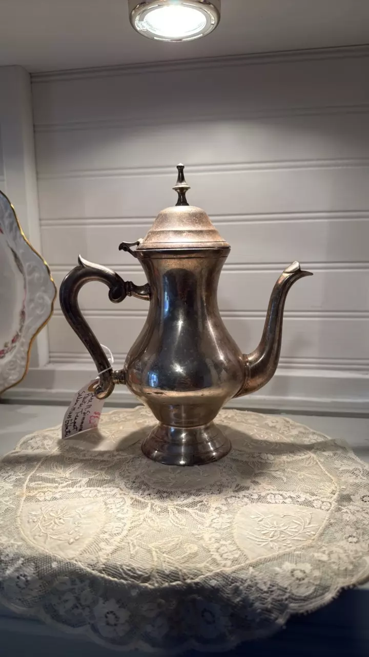 Rare - M Simmons Pewter Teapot thumbnail