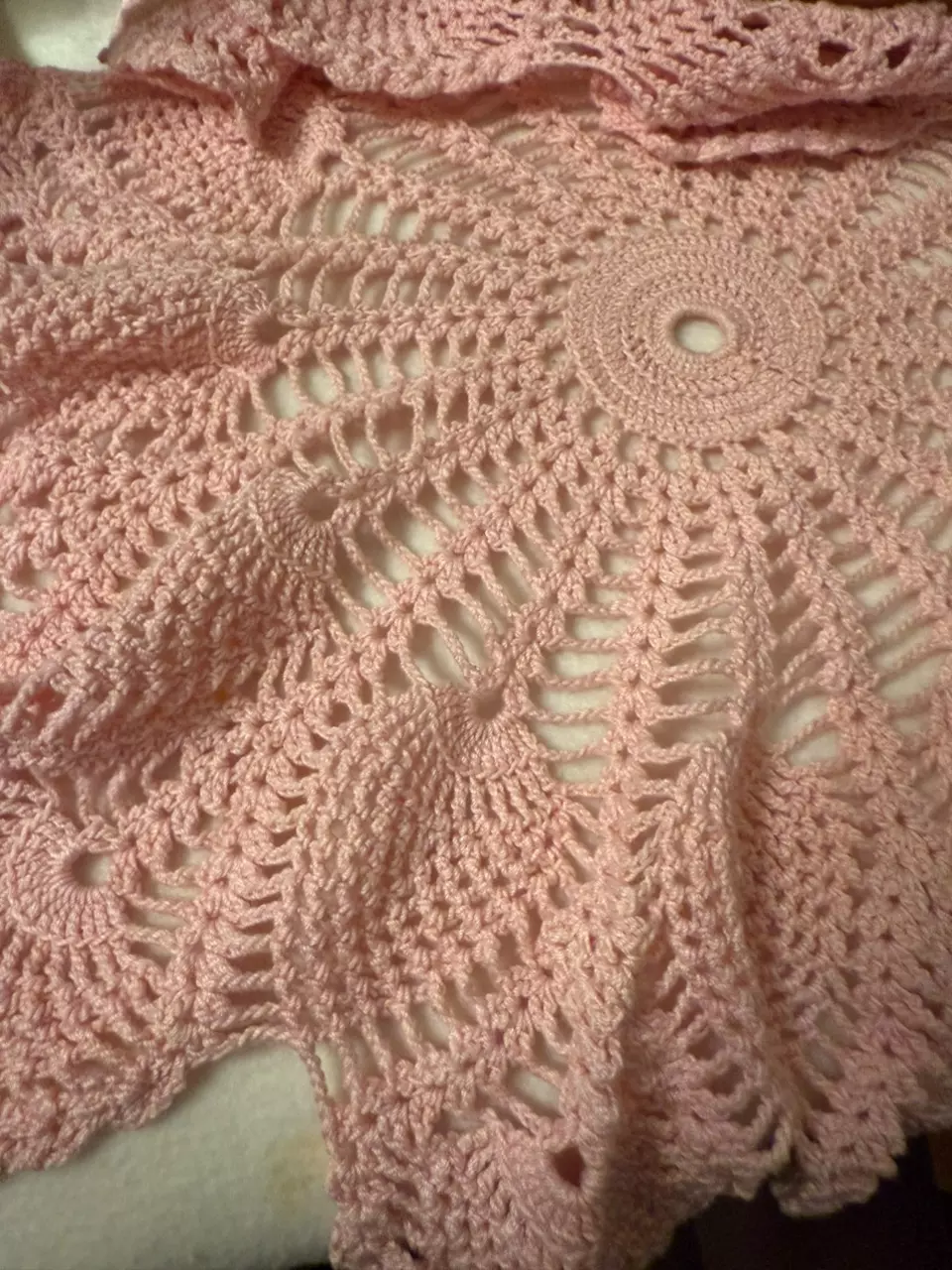 Large pink doily thumbnail