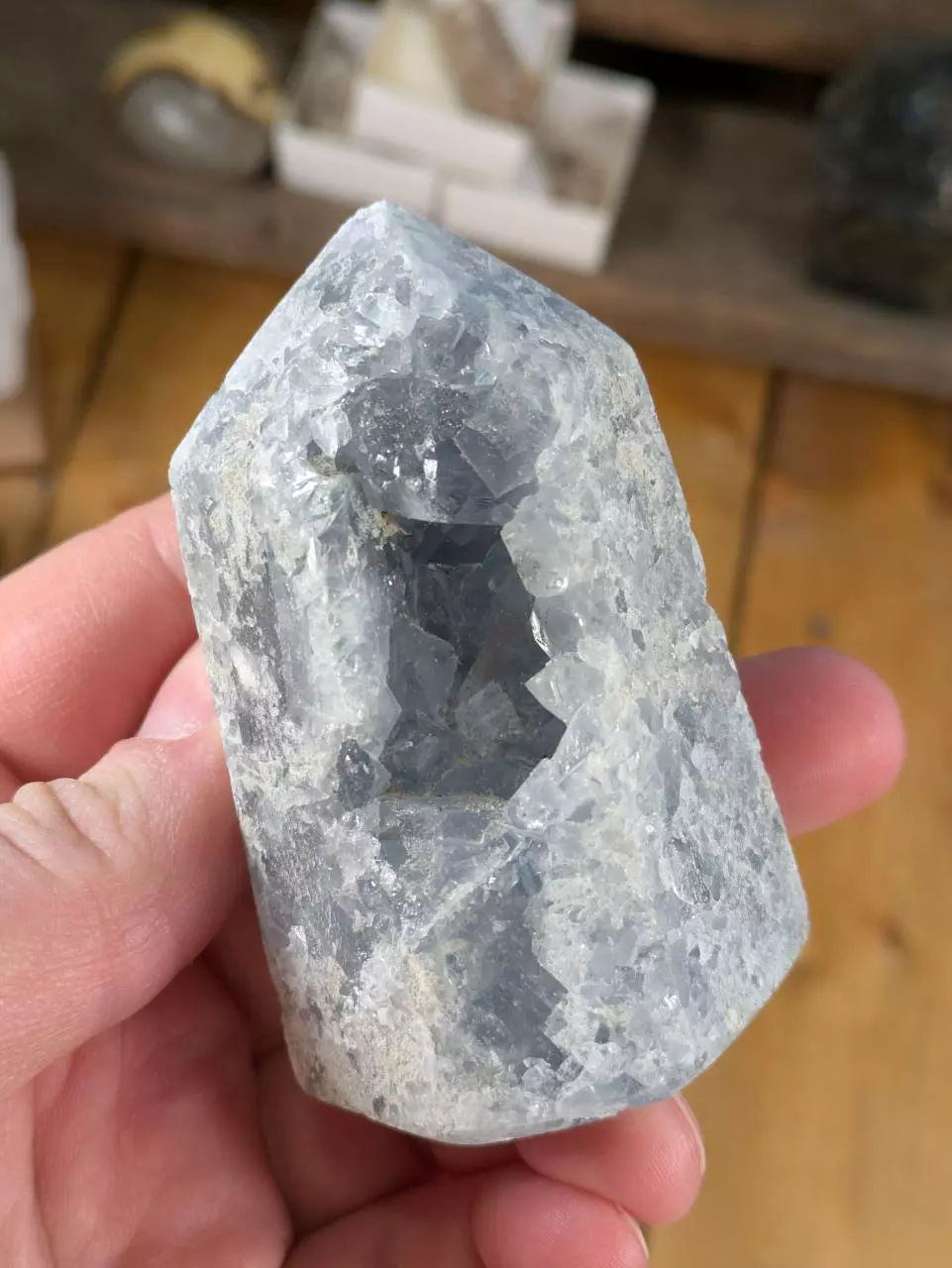 Celestite Tower ~356 Grams (0.78 Pounds) Was $14 thumbnail
