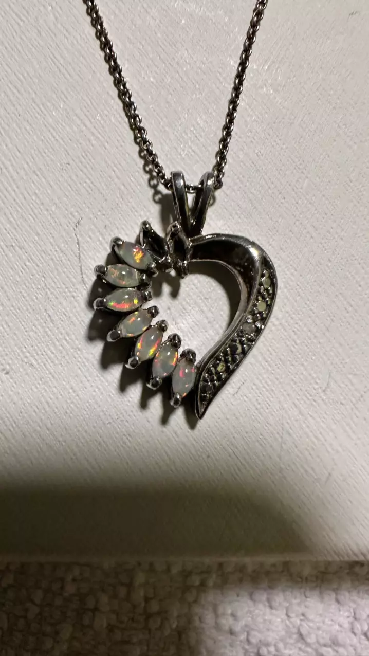 vintage pendant with crystals and diamonds thumbnail
