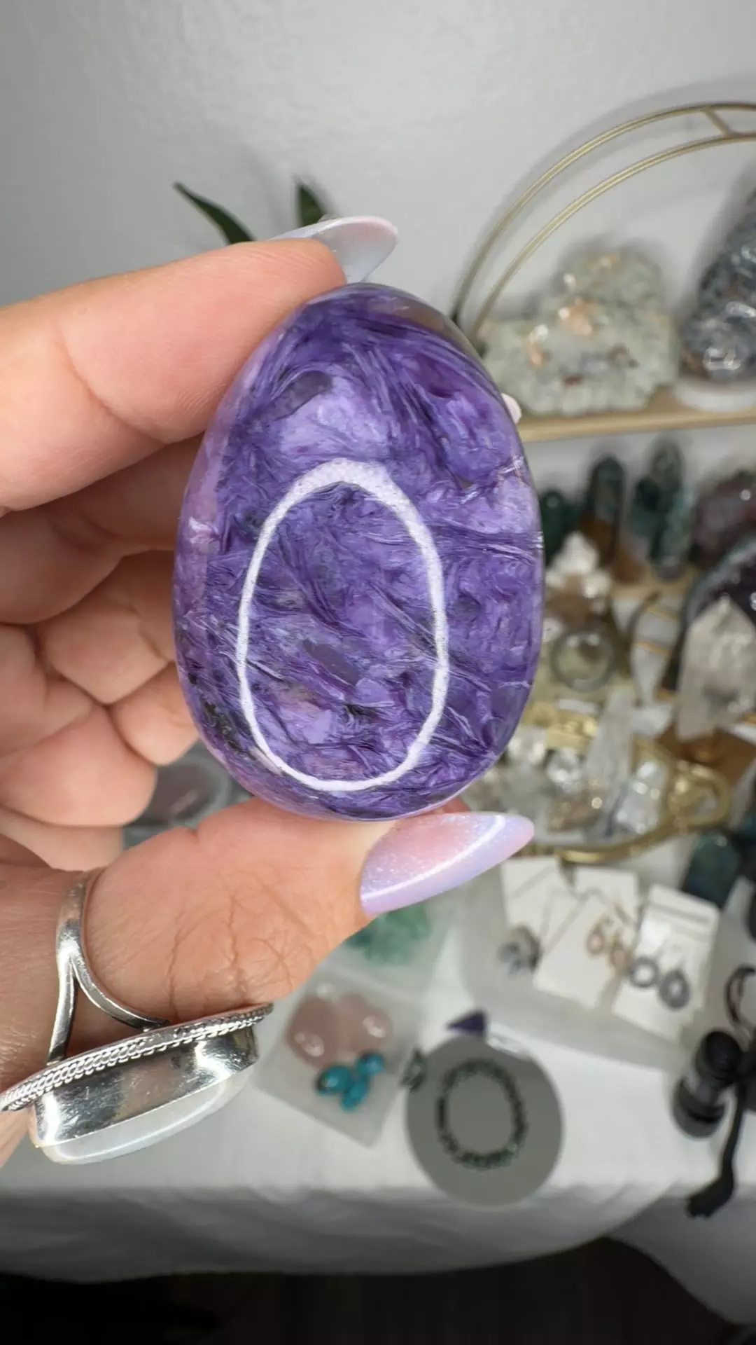 AAA Charoite Egg $222R thumbnail