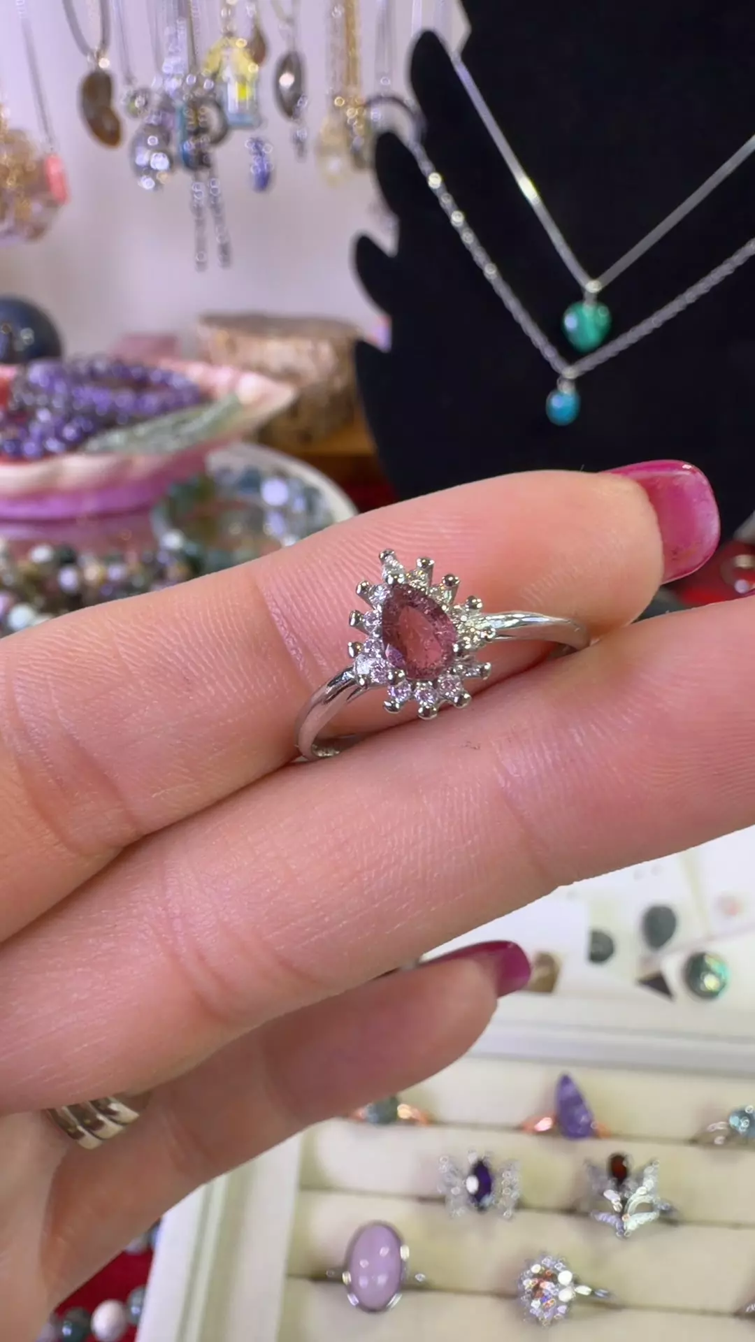 pink tourmaline adjustable thumbnail