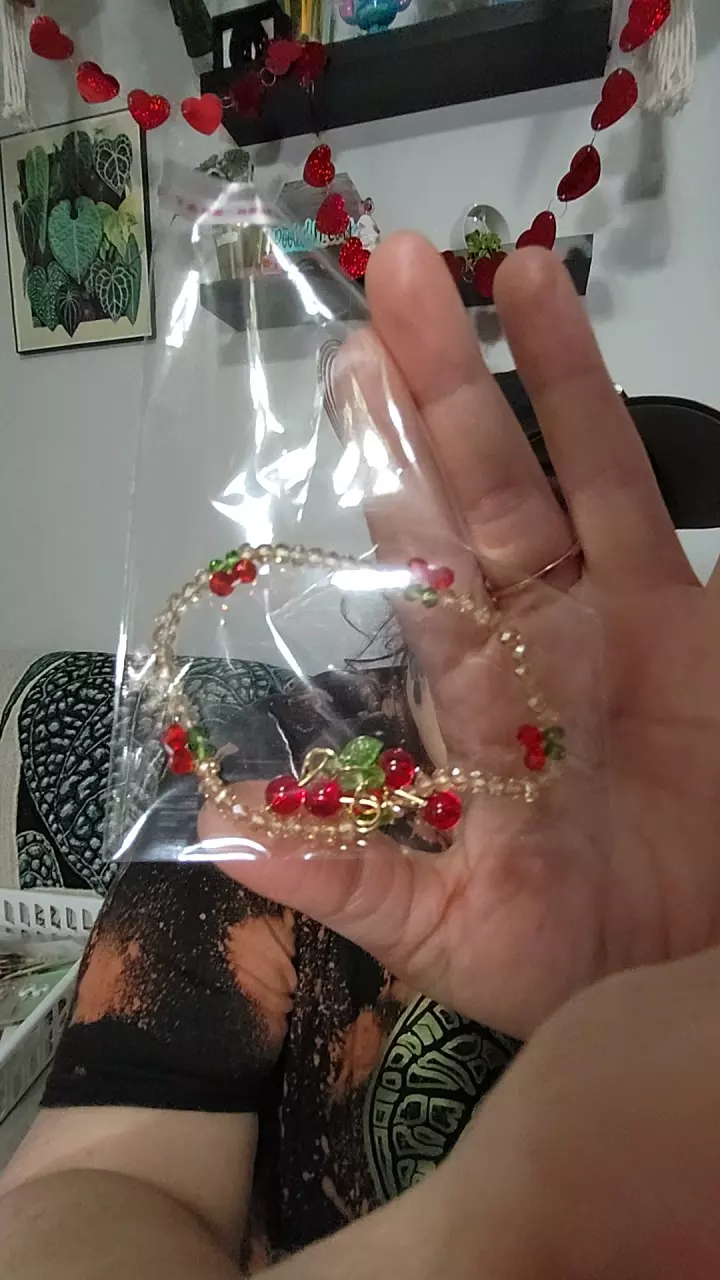 BABY GIRLS CHERRY BRACELET AND EARRINGS thumbnail