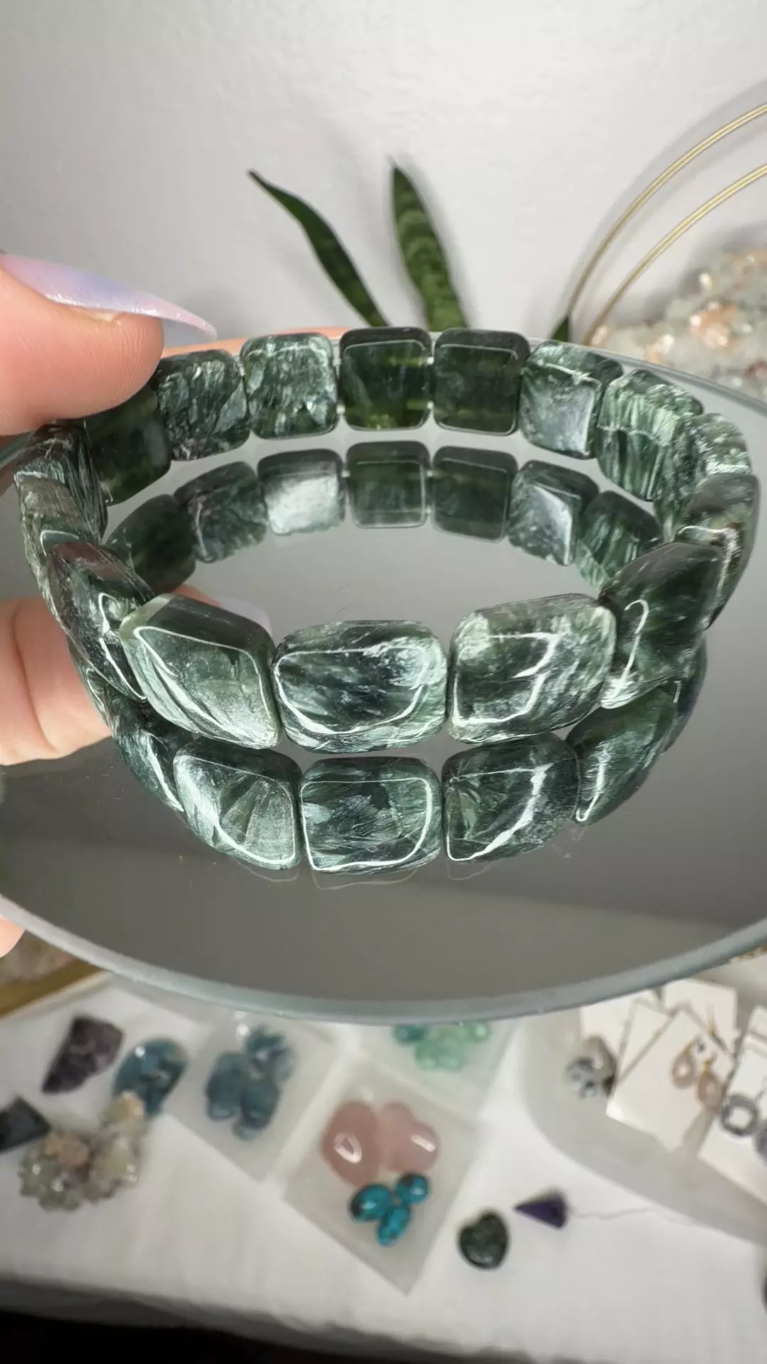 AAA Seraphinite Bracelet 12mm thumbnail