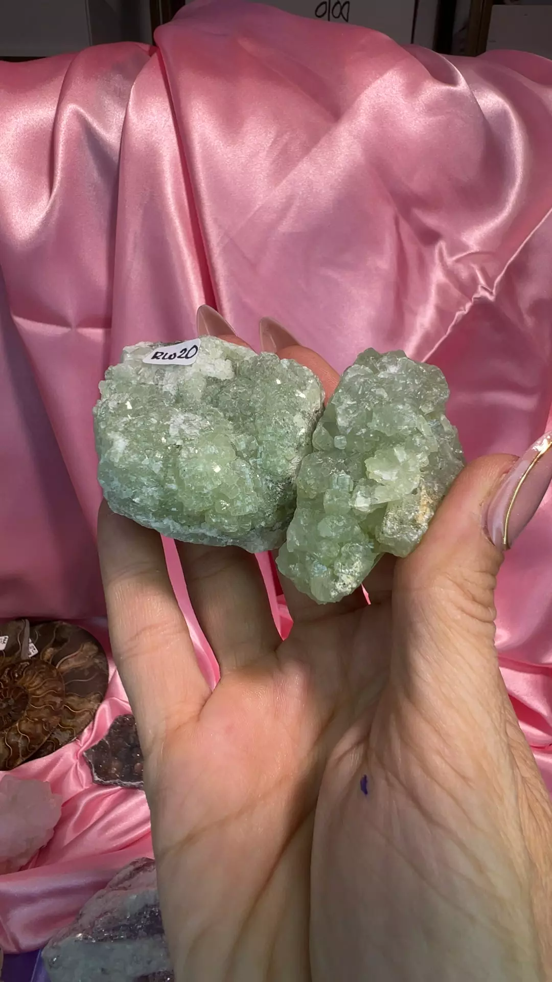Two piece prehnite, RW 20 thumbnail