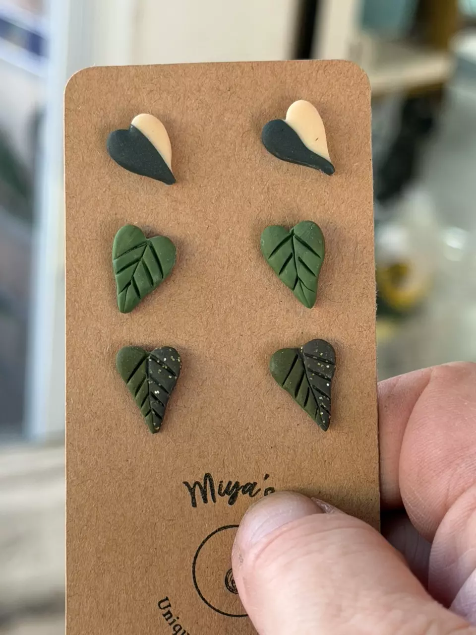 handmade polymer clay earrings three pack #949 thumbnail
