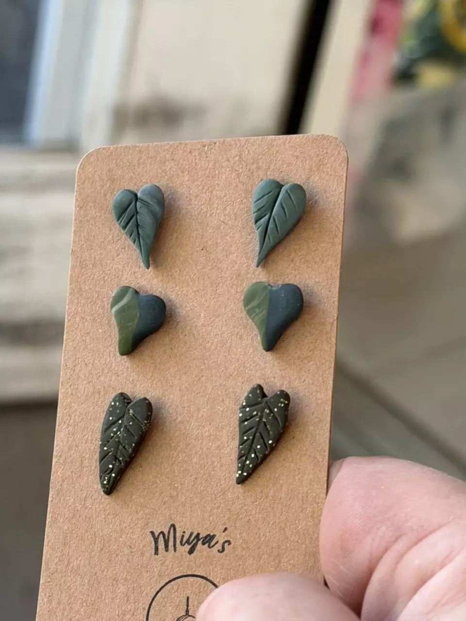 handmade polymer clay earrings three pack #951 thumbnail