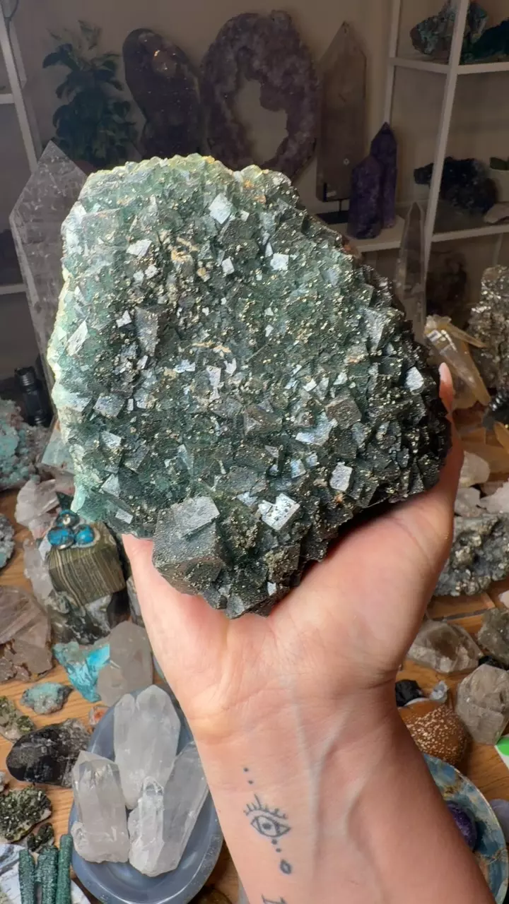 Nigerian fluorite with pyrite thumbnail