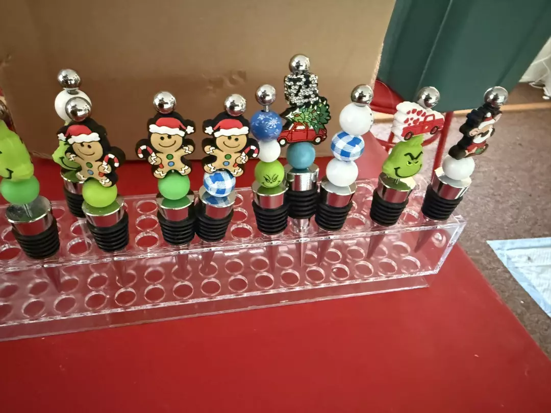 wine stopper and homemade pens thumbnail