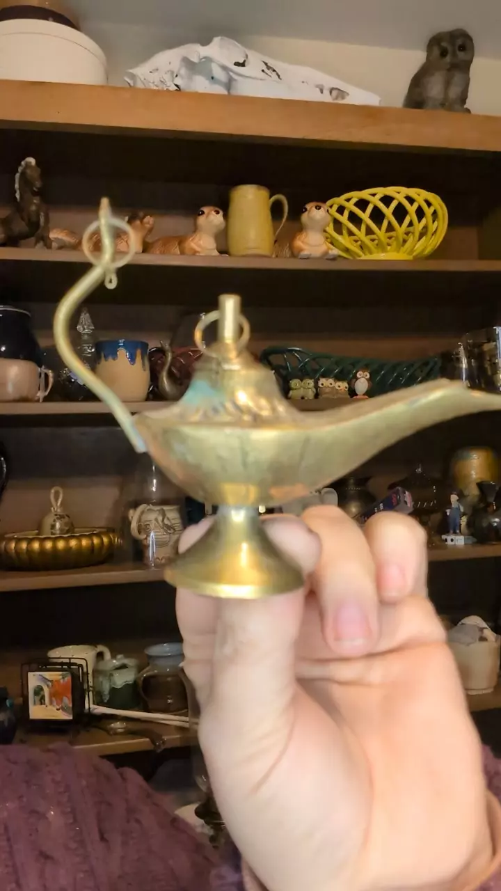 genie oil lamp brass thumbnail