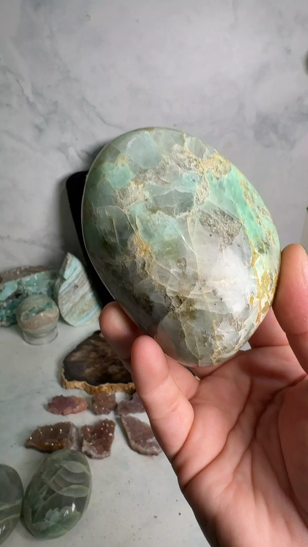 Garnierite Green Moonstone Palm 3 thumbnail