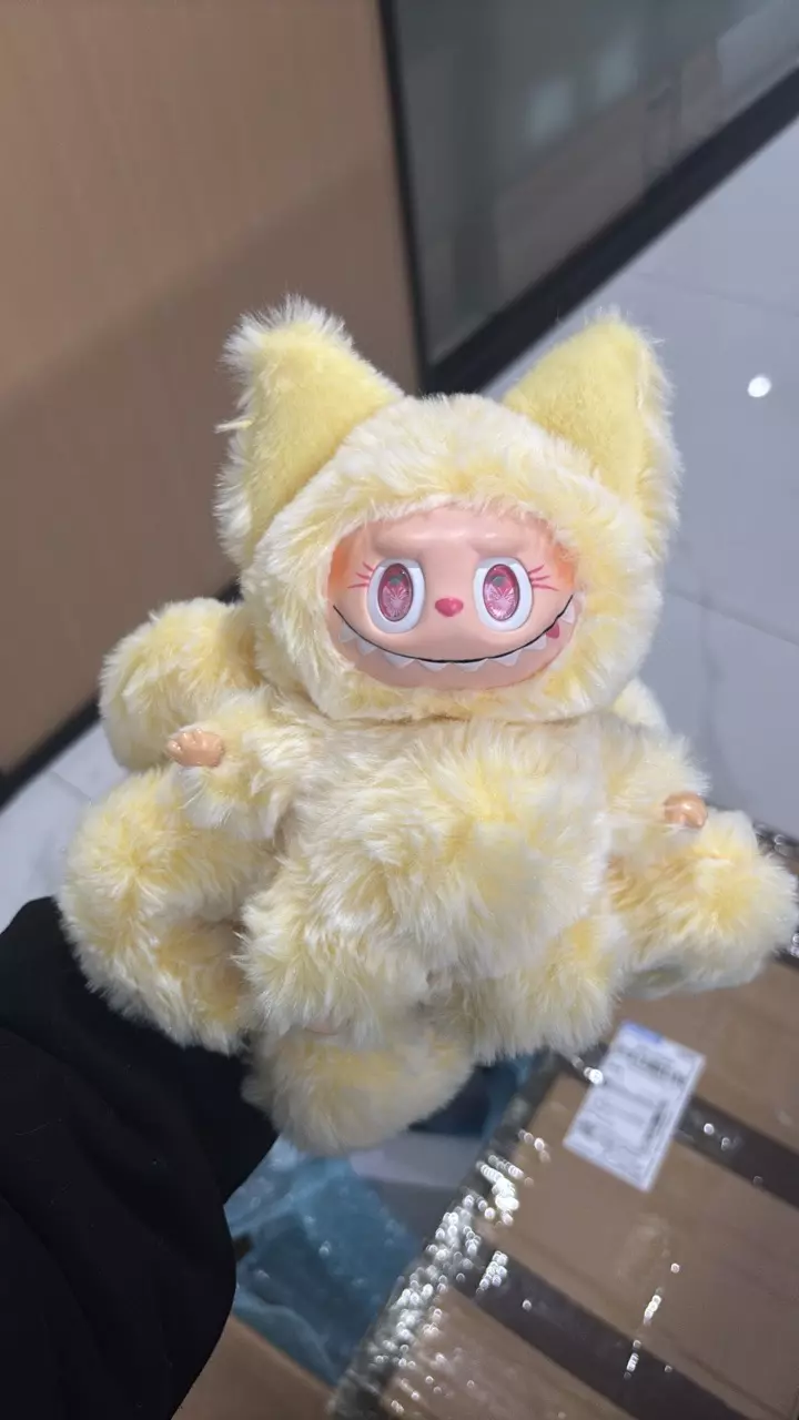 handmade labubu yellow thumbnail