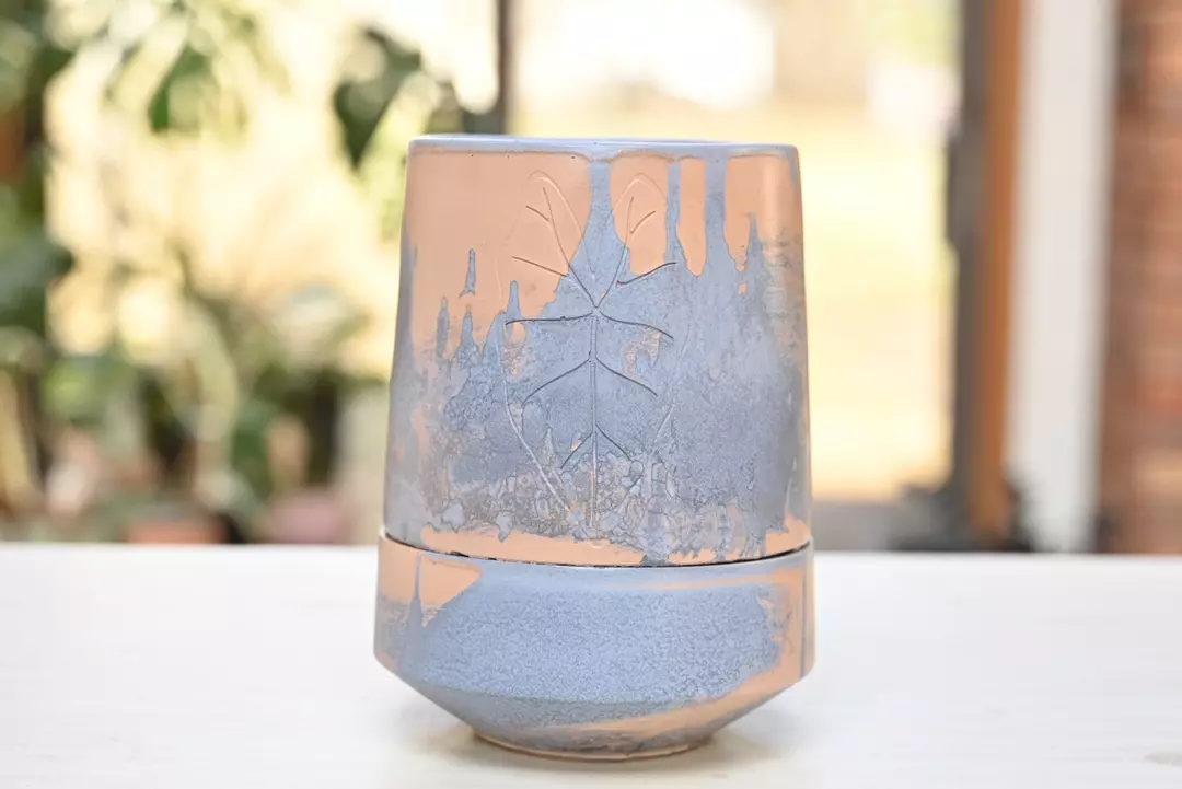 Tall Alocasia Pot in Blue Terra thumbnail