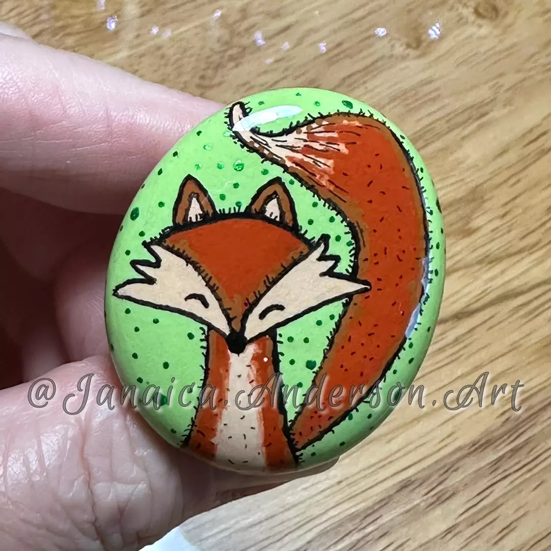 2208 Painted Stone Fridge Magnet thumbnail