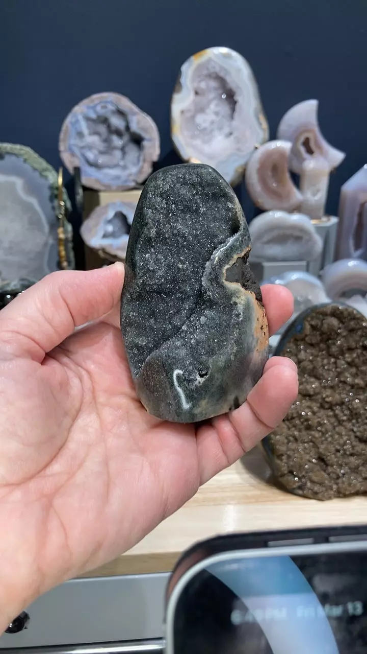 little green cut base amethyst thumbnail