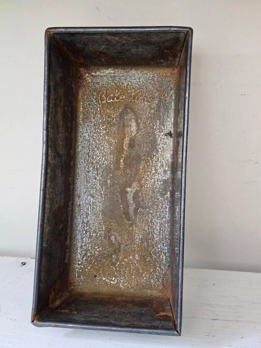 Vintage Bake King Rustic Small Metal Bread Loaf Pan thumbnail