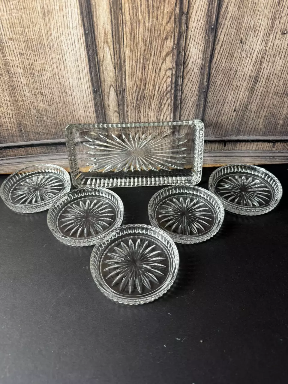 Princess House Royal Highlights 24% lead crystal coasters/tr thumbnail