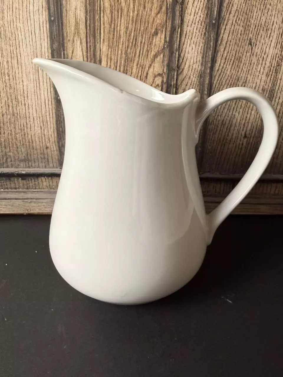 A white porcelain pitcher likely by Pillivuyt thumbnail