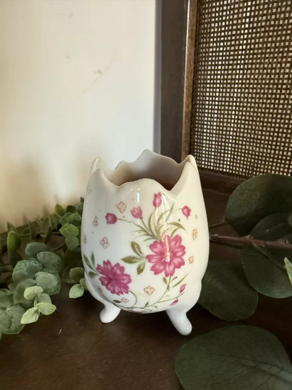 Porcelain Egg Cup with candle thumbnail