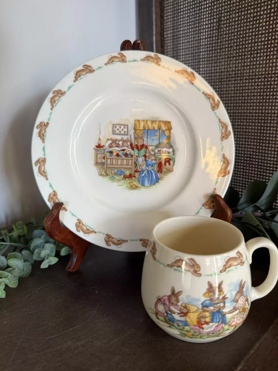 Royal Doulton BUNNYKINS Plate & Mug thumbnail