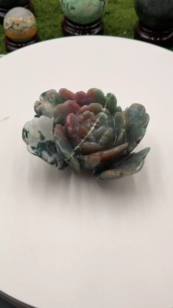 Jasper rose carving thumbnail