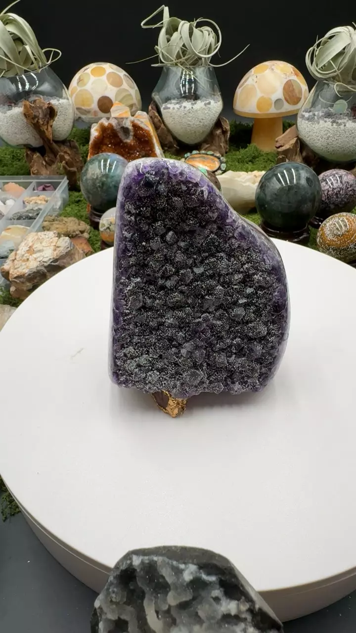 amethyst with secondary crystal formation 5”x4” thumbnail