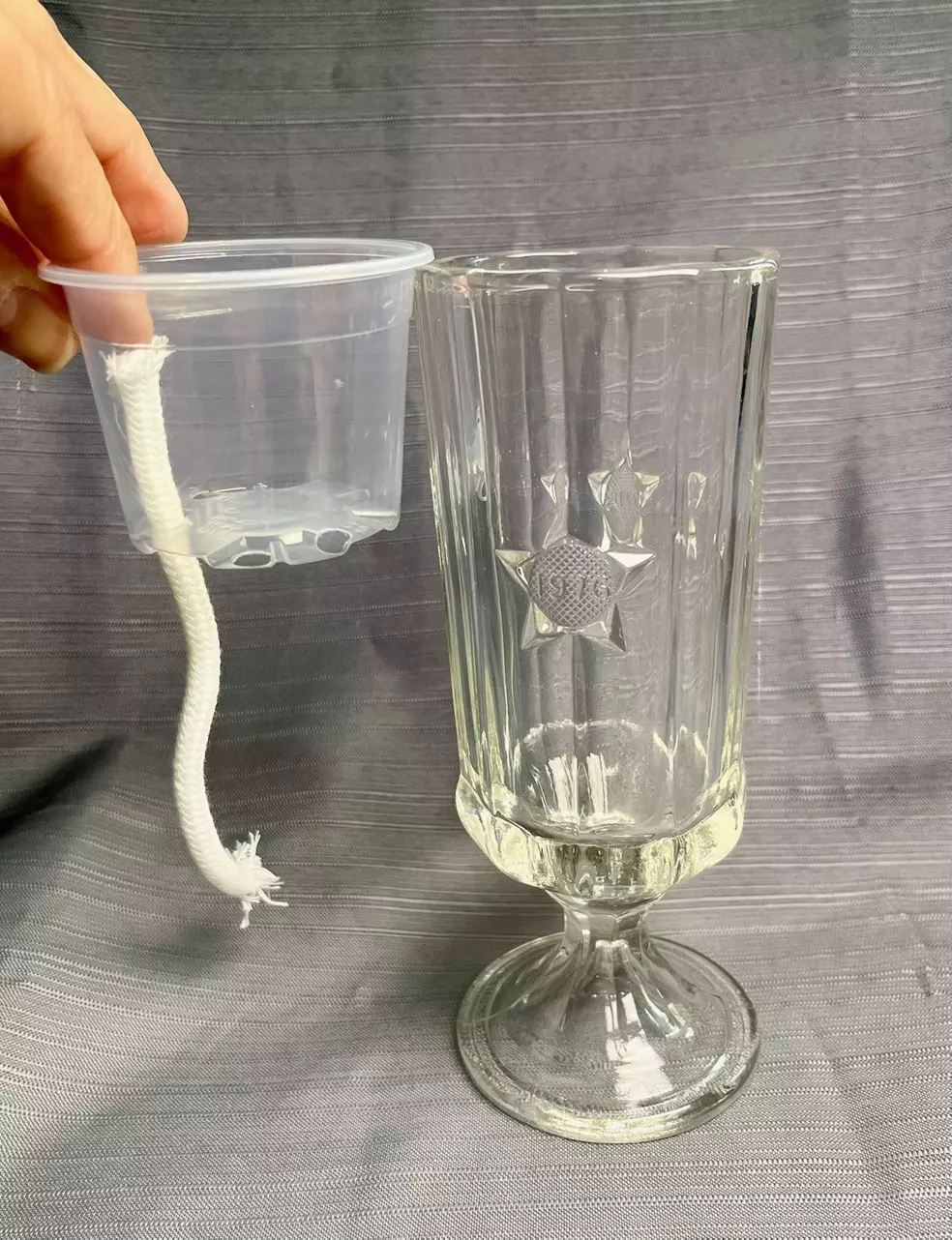 Glass self watering w/ 1976 star detail thumbnail