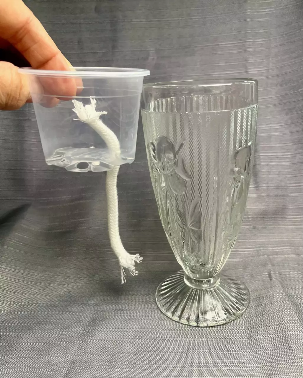 Glass self watering w/ orchid detail thumbnail