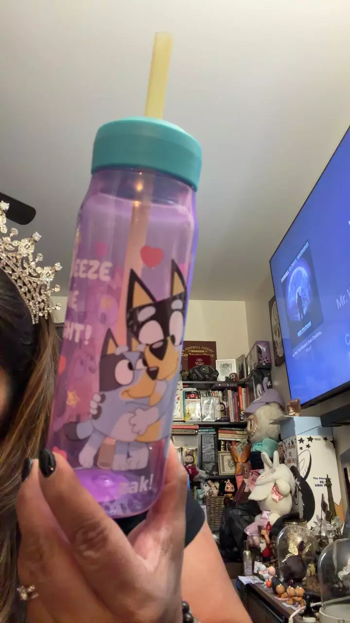 Zak Bluey water bottle pink/purple thumbnail