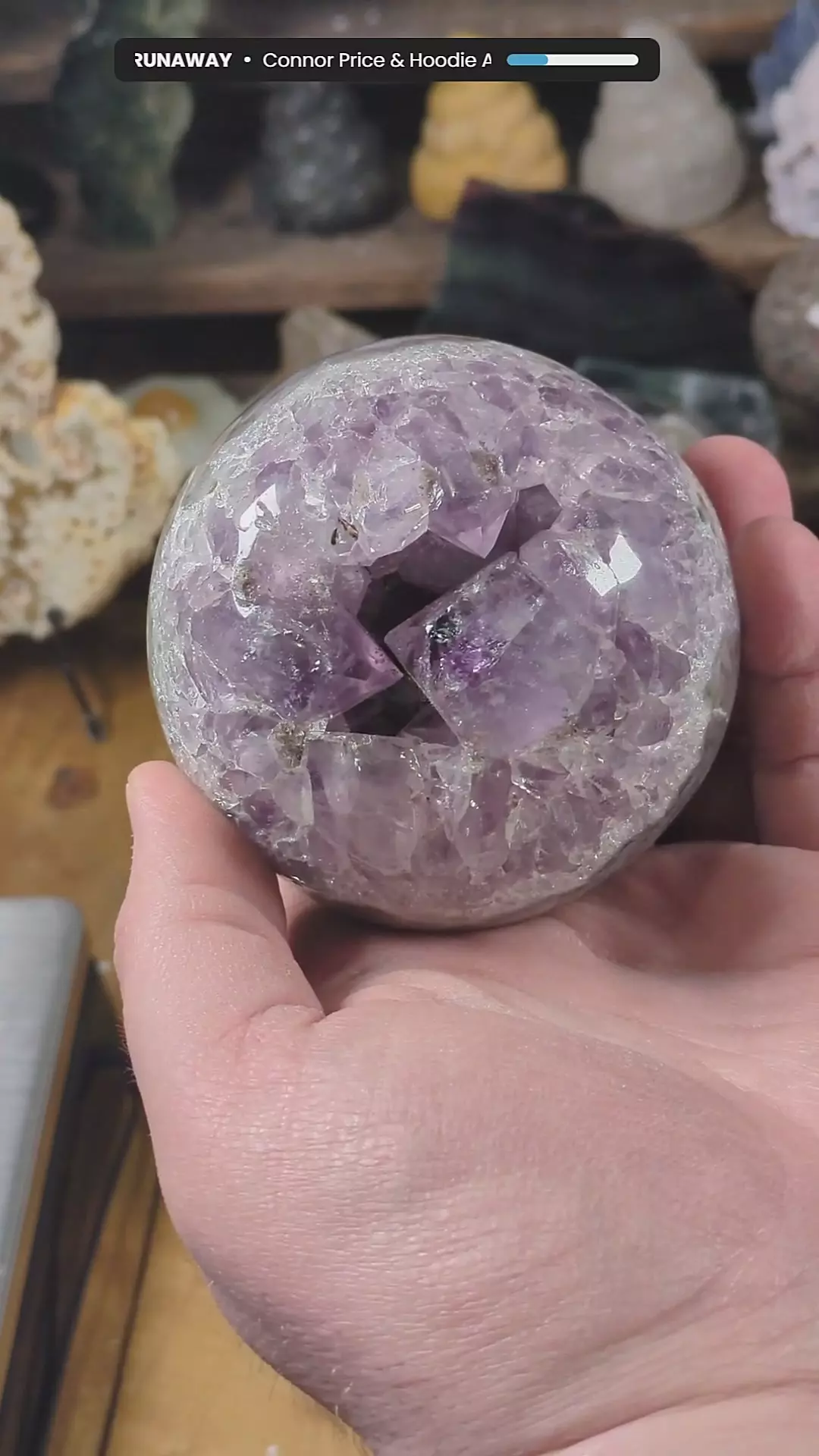 Amethyst Geode Sphere ~1.7 Pounds thumbnail