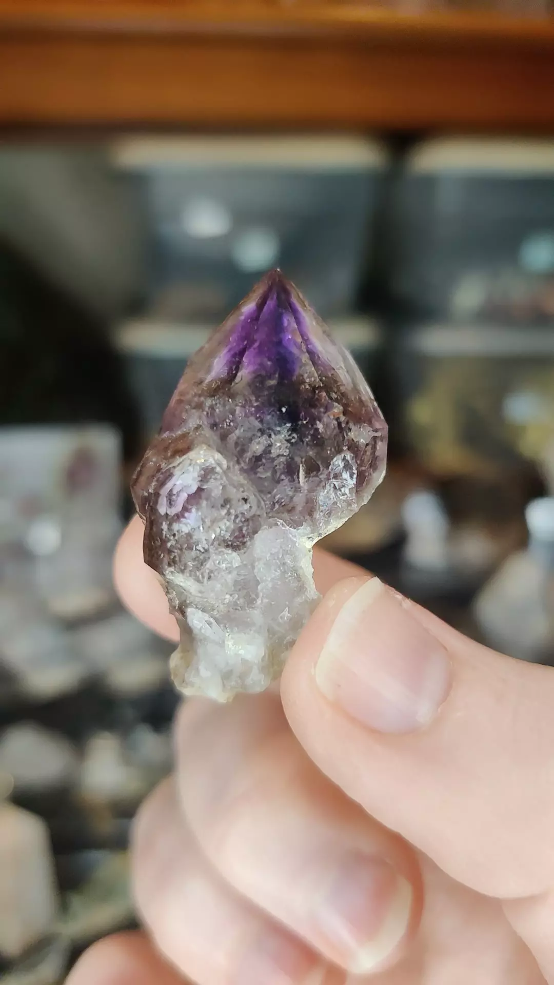 Brandberg Mtns Amethyst ENHYDRO Scepter w Phantoms Namibia thumbnail