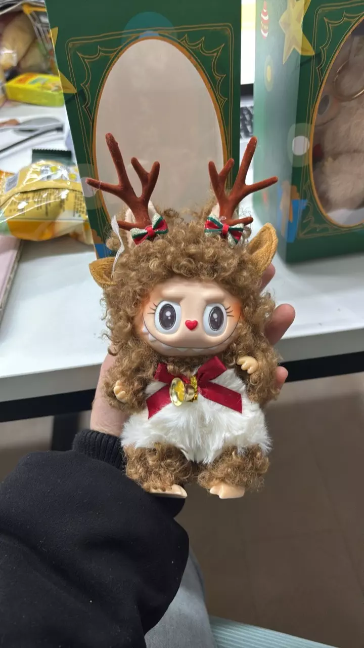 handmade curly hair reindeer thumbnail
