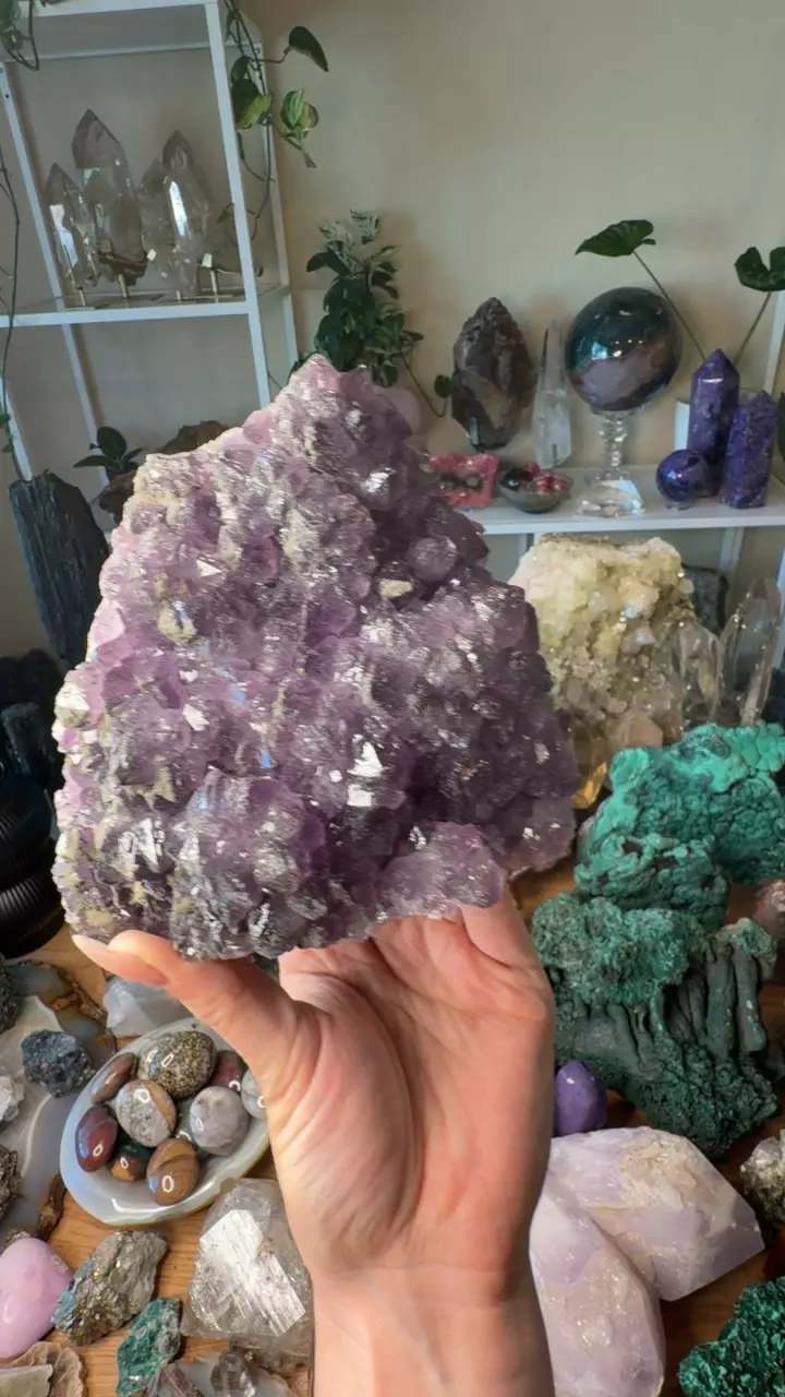 amethyst pyrite over fluorite thumbnail