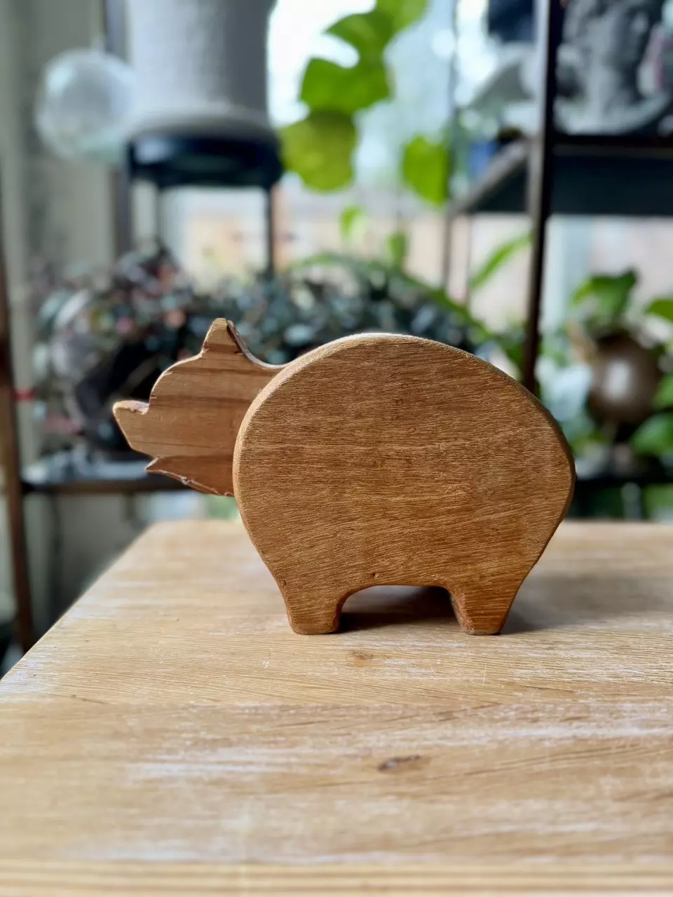 Handmade wood piggy bank thumbnail