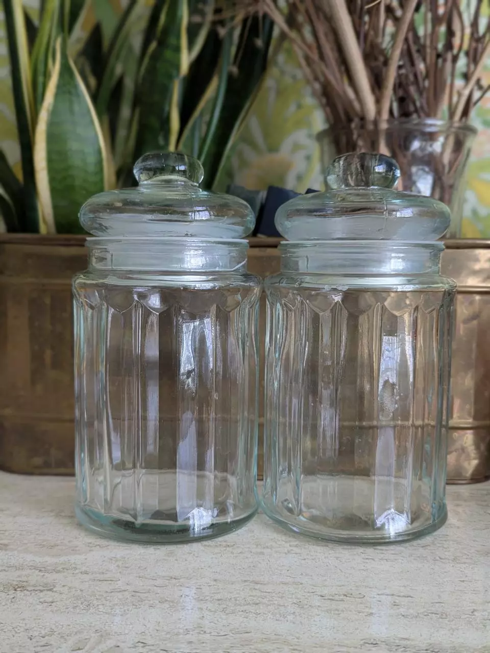 clear glass jars - 2 available thumbnail