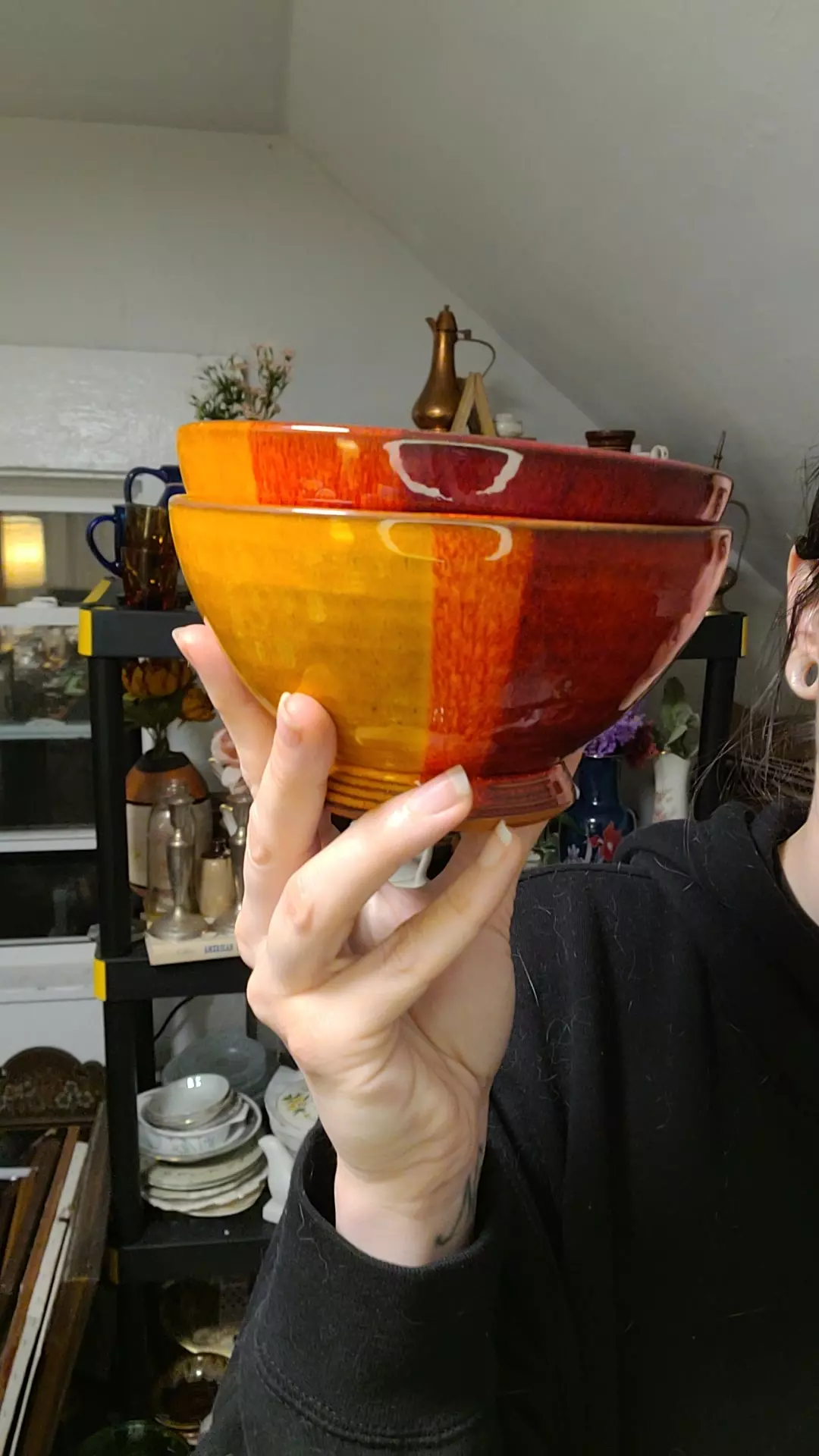 amber glazed bowl set thumbnail