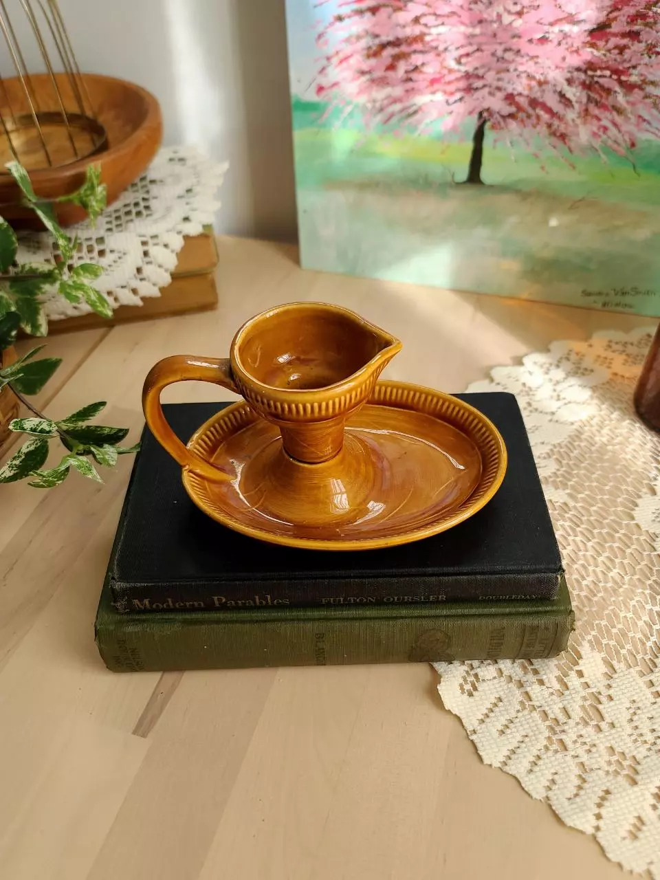 Vintage Franciscan Wheat Chamberstick thumbnail