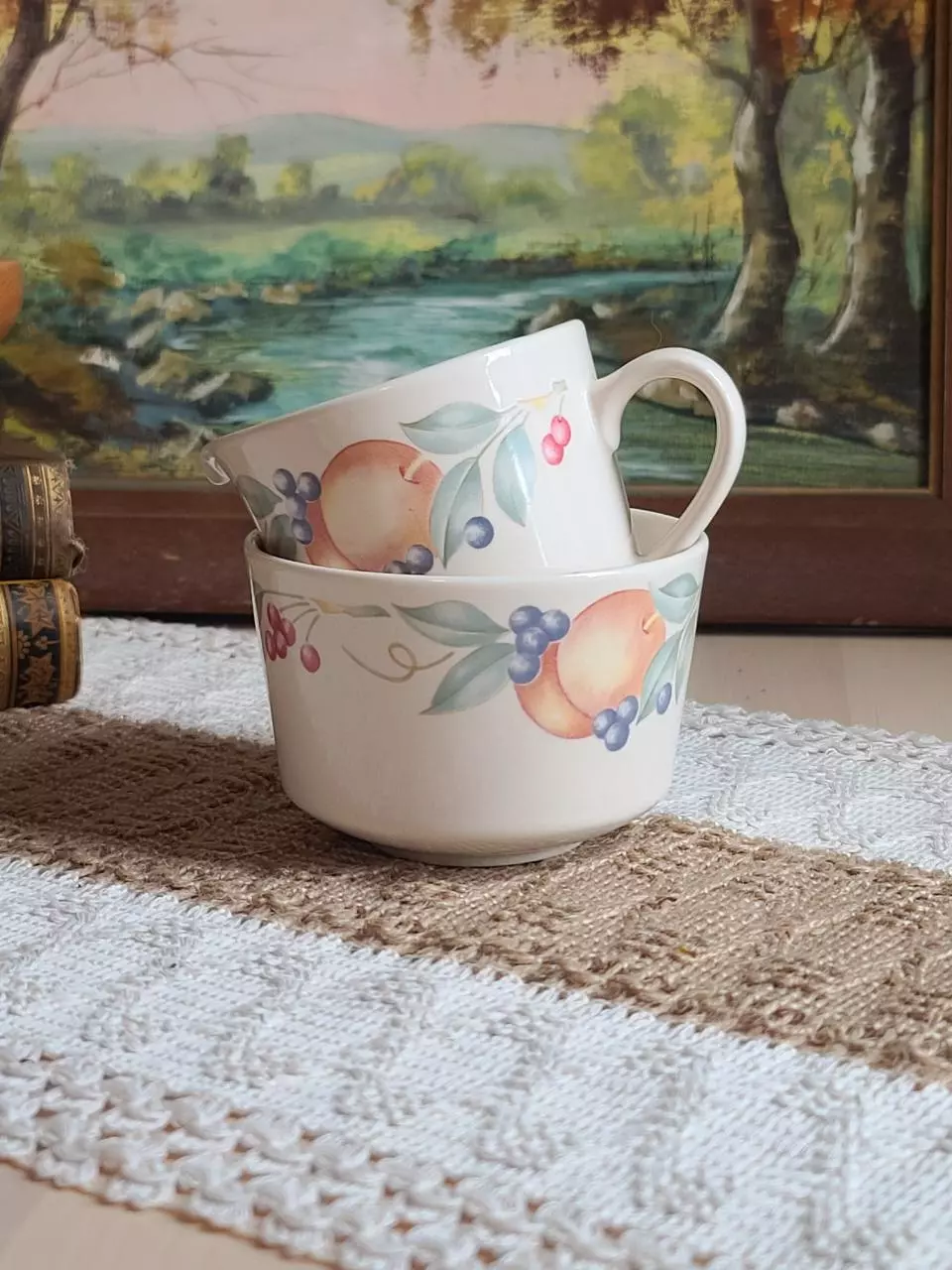 Vintage CorningWare Creamer & Sugar thumbnail