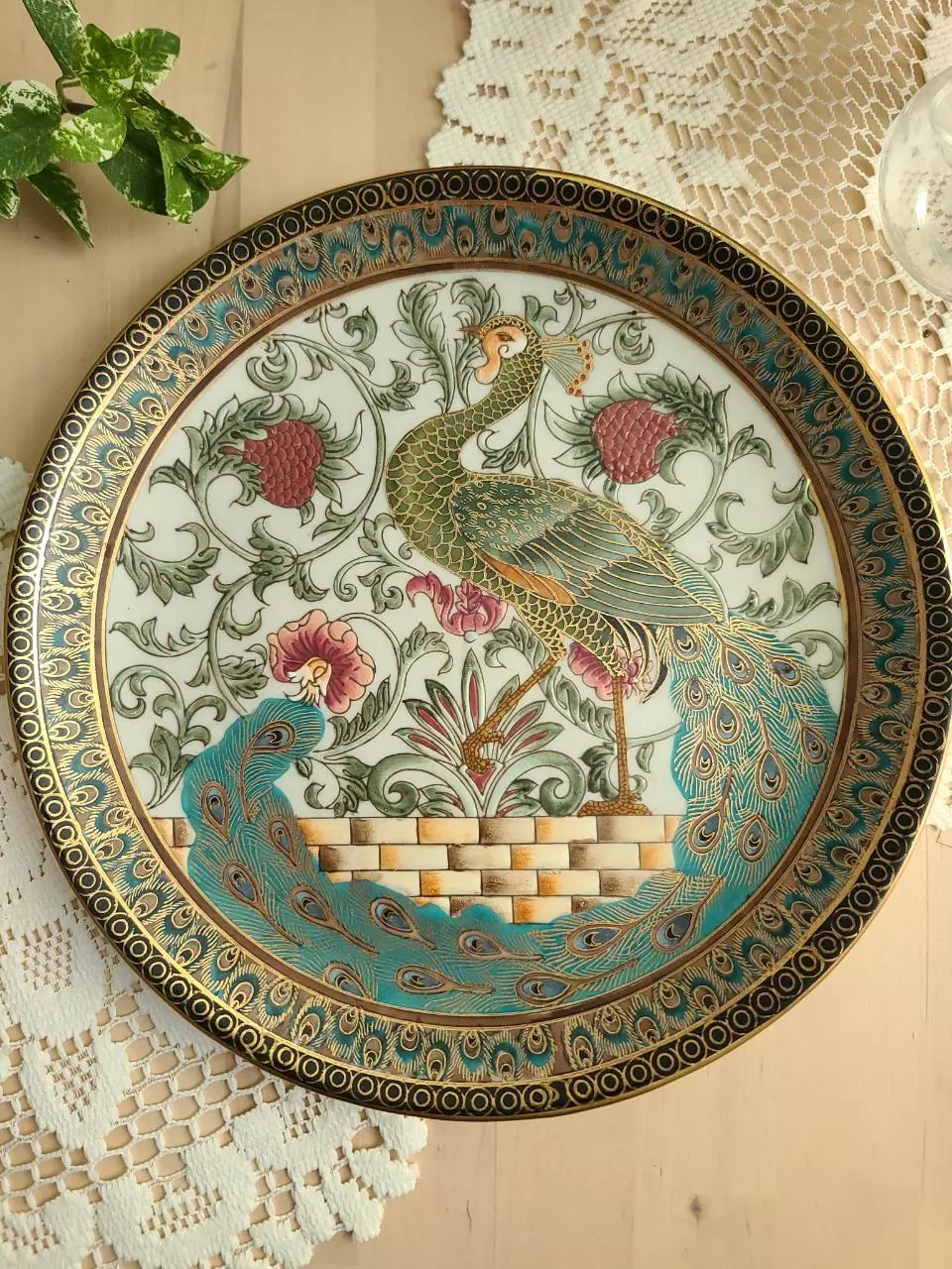Vintage Peacock Plate thumbnail