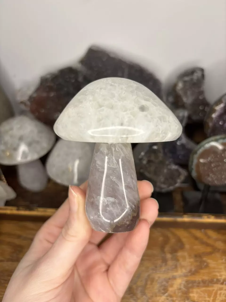 Agate Mushroom Hand Carved from Brazil 42 thumbnail