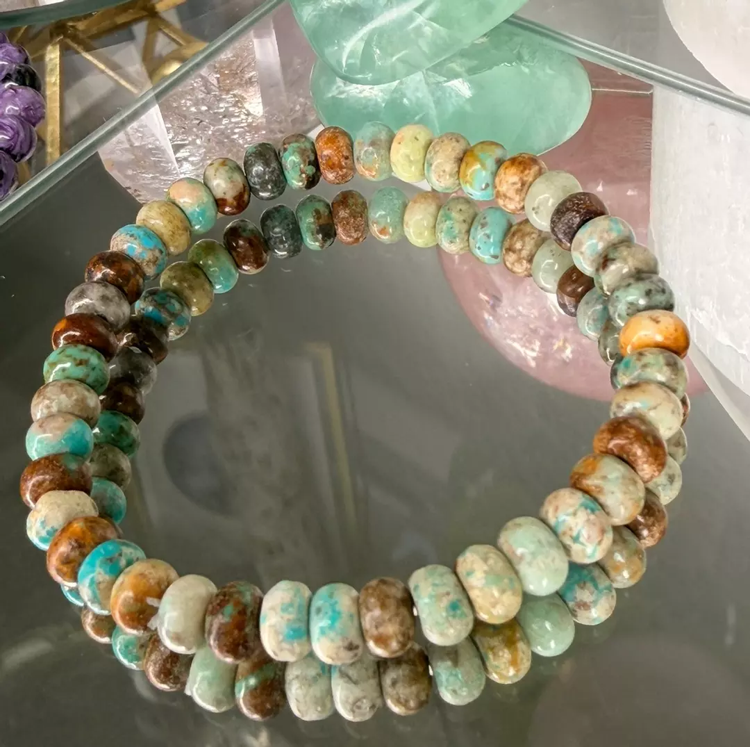 Thunderbird Turquoise Rondelle  Bracelet thumbnail