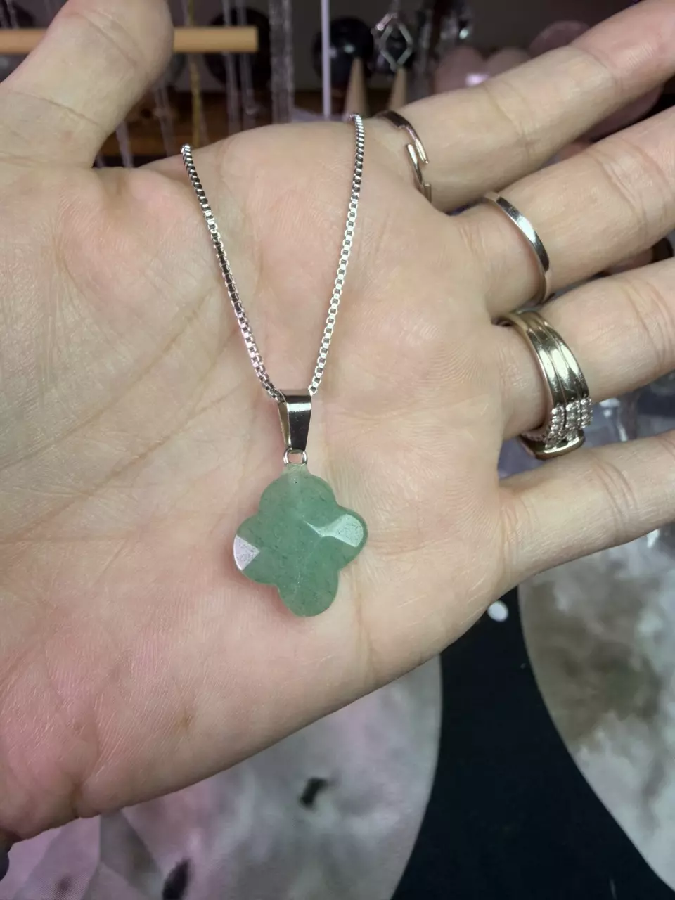 green aventurine necklace thumbnail