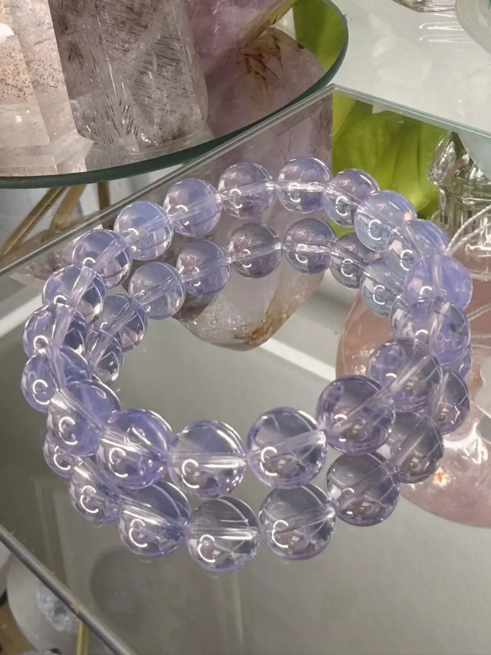 AAA+ Collector Brazilian Lavender Moon Quartz Bracelet thumbnail