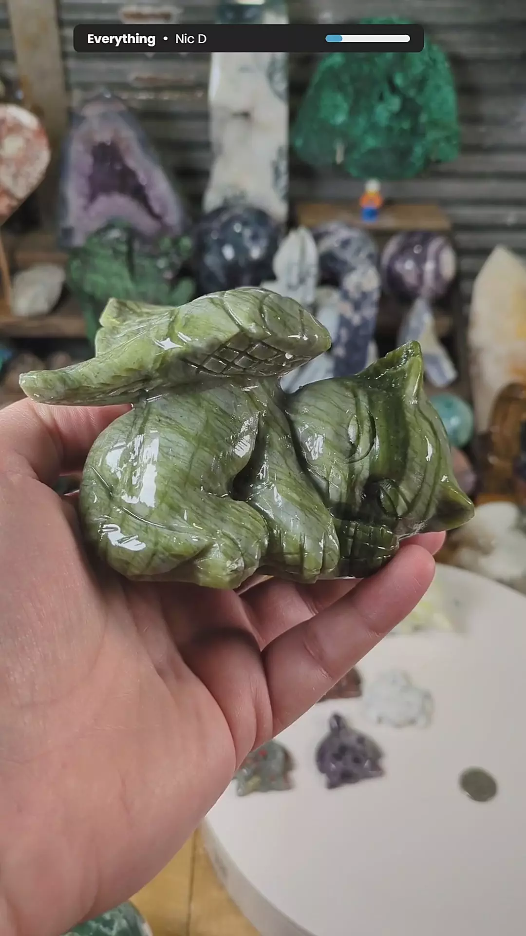 Serpentine Sleeping Angel Cat ~893 Grams (1.97 Pounds) thumbnail