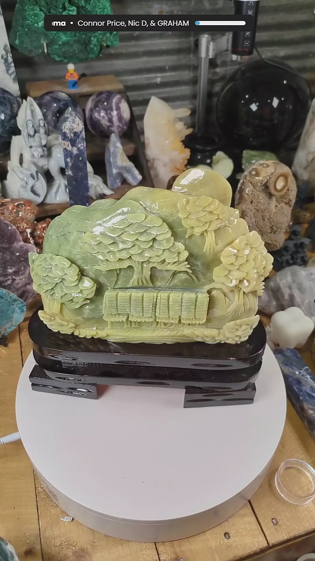 Serpentine Village Carving ~8.1 Pounds thumbnail
